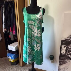 Columbia Green Floral Midi Dress